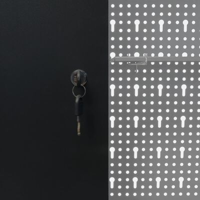 vidaXL sienas instrumentu skapis, melns un pelēks metāls