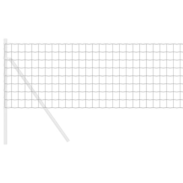 vidaXL Eiropas žogs Pelēka 0.6 x 50 m PVC pārklāts dzelzs