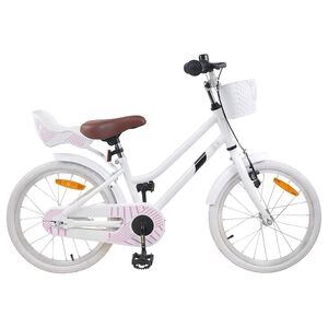 vidaXL Bērnu Velosipēds 18 Collas 5-7 gadiem Balts