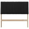 vidaXL Mīkstināts gultas galvgalis Melna 100 cm Ciets priedes koks