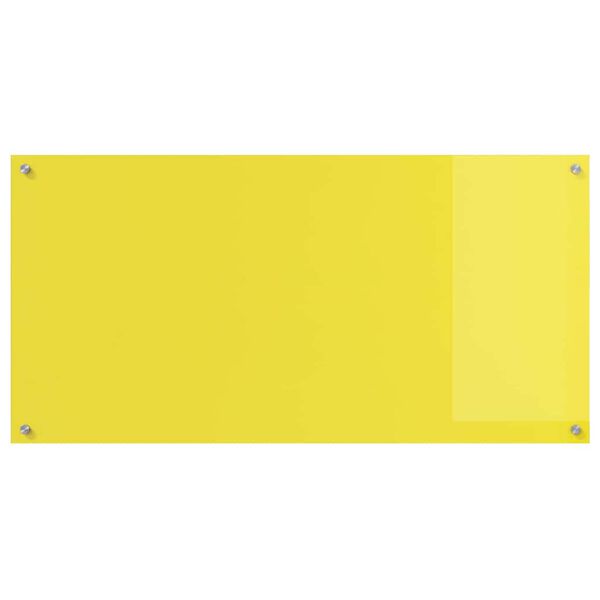 vidaXL Virtuves aizsargpanelis 2 pcs Dzeltena 120 x 60 cm