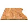 vidaXL galda virsma, gai&scaron;i brūna, ozola masīvkoks, taisnstūra