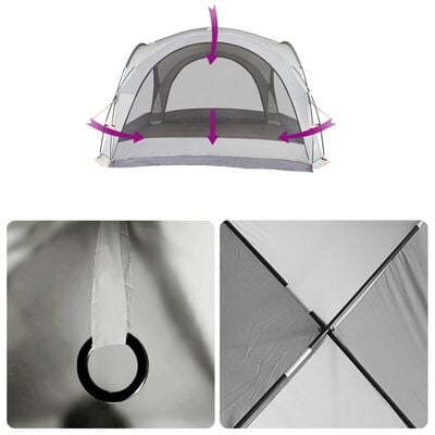 vidaXL ballīšu telts, balta, ūdensizturīga