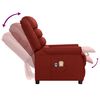 vidaXL elektrisks masāžas krēsls, vīnsarkana mākslīgā āda