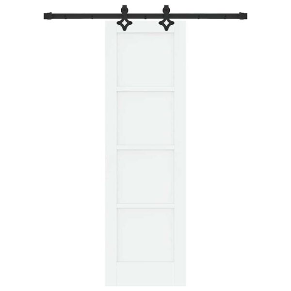 vidaXL Slīdo&scaron;ās durvis ORKDAL Balts 61 x 198,5 cm Ciets priedes koks