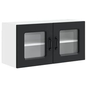 vidaXL Trauku ma&scaron;īnas panelis Kalmar Melna 80 x 31 x 40 cm