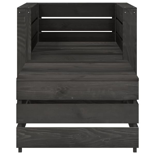 vidaXL 2-daļīgs dārza palešu mēbeļu komplekts, impregnēts priedes koks