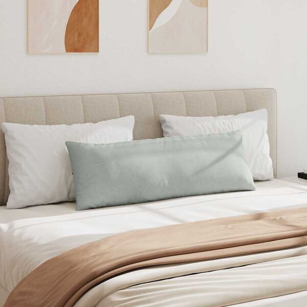 vidaXL Dīvāna spilveni 2 pcs Gai&scaron;i pelēks 120 x 40 cm Korduroja audums