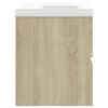vidaXL skapītis ar iebūvētu izlietni, ozolkoka krāsā inženierijas koks