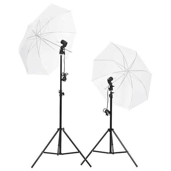 vidaXL fotostudijas komplekts &ndash; gaismas, fons, reflektori