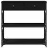 vidaXL Konsoles galds Melns ozols 75 x 28 x 75 cm