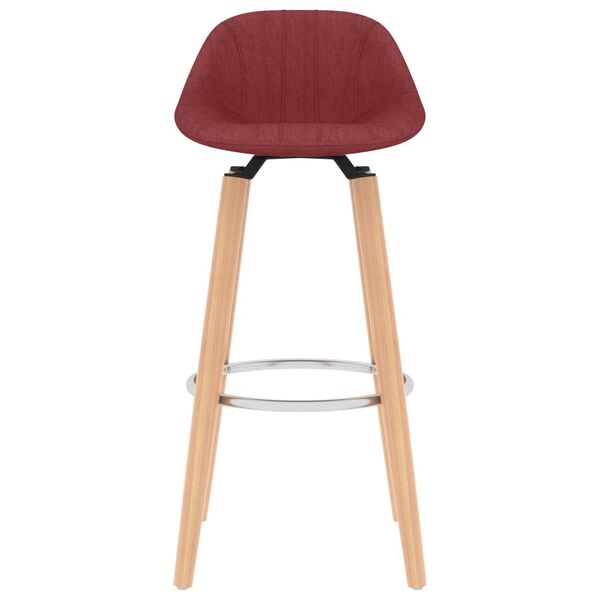 vidaXL bāra krēsli, 2 gab., vīnsarkans audums