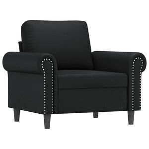 vidaXL atpūtas krēsls, melns, 60 cm, mākslīgā āda