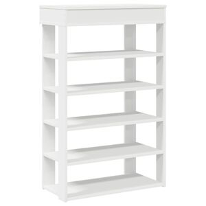 vidaXL apavu plaukts, balts, 60x30x98 cm, inženierijas koks