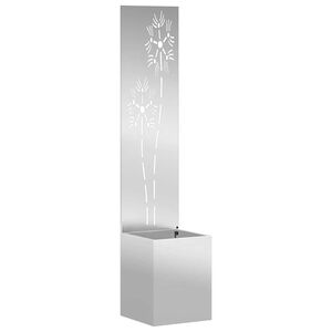 vidaXL Dārza privātuma ekrāns Sudraba 32 x 32 x 150 cm Cinkots tērauds