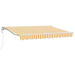 vidaXL Izvelkams jumtiņ&scaron; Dzeltena un balta 250 x 200 cm