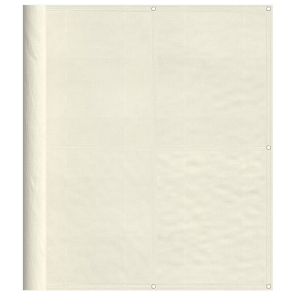 vidaXL balkona aizslietnis, krēmkrāsas, 120x700 cm, 100% poliestera