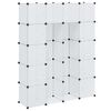 vidaXL moduļu skapis ar 14 plauktiem, balts, 37x146x180,5 cm