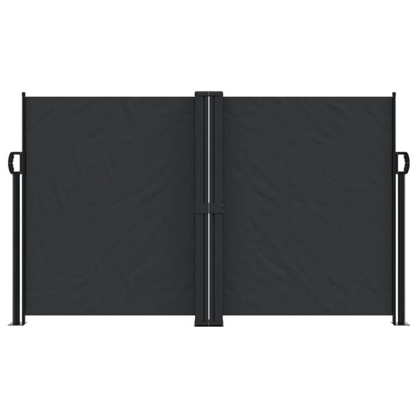 vidaXL izvelkams sānu aizslietnis, melns, 140x1000 cm