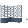 vidaXL Dārza stādītājs Pelēks 40 x 40 x 125,5 cm Plastmasa