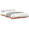 vidaXL Gultas rāmis Vaks brūns 140 x 190 cm Ciets priedes koks