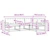 vidaXL Āra dīvānu komplekts ar spilvenu 4 pcs Dabisks un krējuma