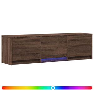 vidaXL TV skapis ar LED 140 x 34 x 40 cm Brūnais ozols