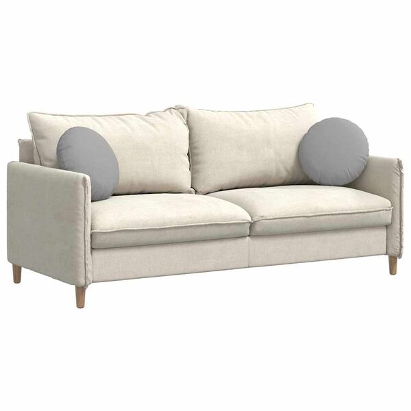 vidaXL Sēdvietas spilventiņi 2 pcs Mākoņu pelēka &Oslash;40 x 13 cm audums