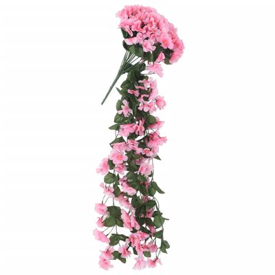 vidaXL mākslīgo ziedu vītnes, 3 gab., rozā, 85 cm