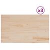 vidaXL galda virsmas, 3 gab., 80x47x2,5 cm, taisnstūra, priedes koks
