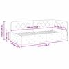 vidaXL Stūra gultas rāmis ar galvas klāju Krēmkrāsa 90 x 190 cm Samts