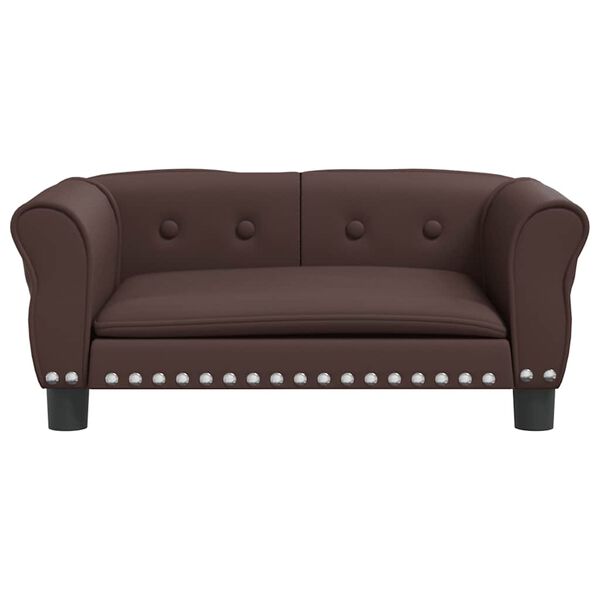 vidaXL gulta suņiem, brūna, 70x45x30 cm, mākslīgā āda