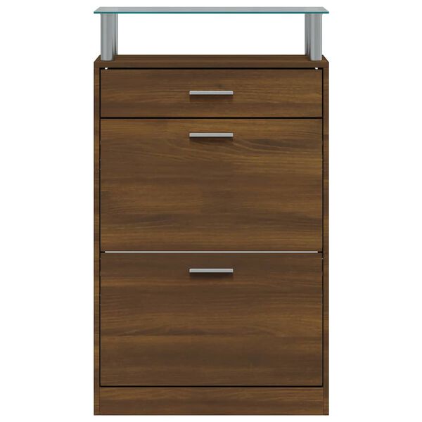 vidaXL apavu plaukts, ozolkoka krāsa, 63x24x104 cm, inženierijas koks