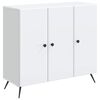 vidaXL Puse Balts 89 x 34,5 x 80 cm Inženierijas koks