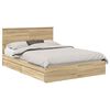 vidaXL Glabā&scaron;anas gulta Sonoma ozols 140 x 190 cm Inženierijas koks