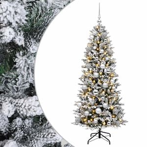 vidaXL Mākslīgā Ziemassvētku egle ar bumbiņu 120 cm 150 LED