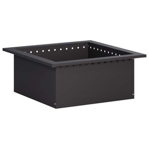 vidaXL Ugunskura gredzens Melns 60 x 60 x 25 cm Tērauds
