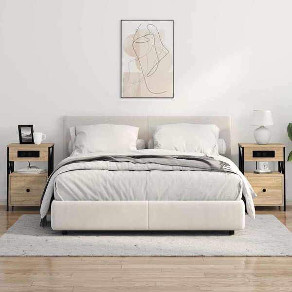 vidaXL Nakts skapītis Sonoma ozols 40 x 31 x 60 cm Inženierijas koks