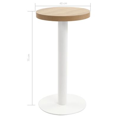 vidaXL bistro galds, gaiši brūns, 40 cm, MDF