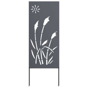 vidaXL Dārza privātuma ekrāns Izriezts raksts Antracīts 50 x 140 cm