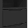vidaXL Nakts skapī&scaron;i 2 pcs Melna 40 x 30 x 467 cm Inženierijas koks