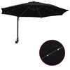 vidaXL Dārza parasols Melna 248 x 248 x 148 cm Poliesters un tērauds