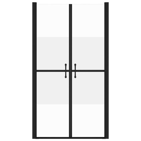 vidaXL du&scaron;as durvis, (88-91)x190 cm, ESG, pusmatētas