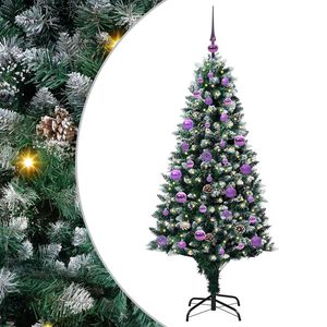 vidaXL Mākslīgā Ziemassvētku eglīte su 150 LED ar statīvu Zaļa 150 cm
