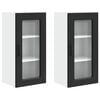 vidaXL Trauku ma&scaron;īnas panelis Kalmar 2 pcs Melna 40 x 31 x 80 cm
