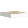 vidaXL sienas plaukti, 4 gab., balti, ozolkoka, 23x23,5x3,8 cm, MDF