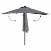 vidaXL Dārza parasols Antracīts 294 x 150 x 224 cm