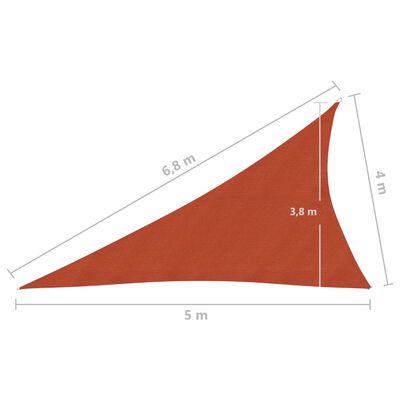 vidaXL saulessargs, 160 g/m², sarkanbrūns, 4x5x6,8 m, HDPE