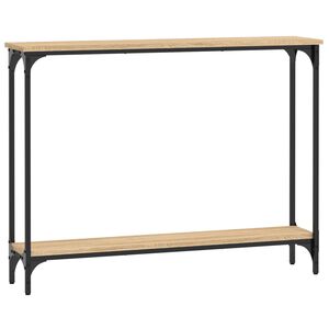 vidaXL konsoles galdiņ&scaron;, koka krāsa, 100x22,5x75 cm, inženierijas koks