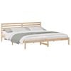 vidaXL Gultas rāmis Brūna 180 x 210 cm Ciets priedes koks